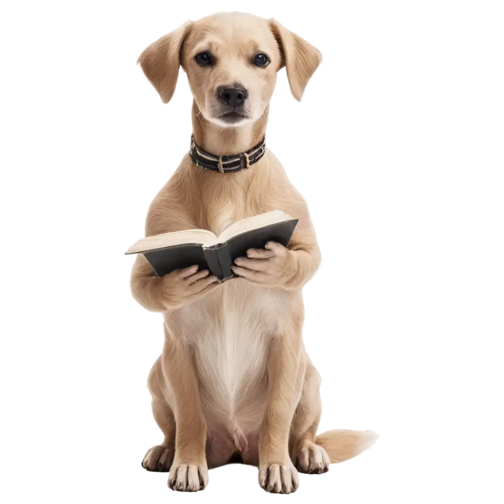 Adorable-Doggy-Reading-a-Book-Engaging-PNG-Image-for-Online-Content