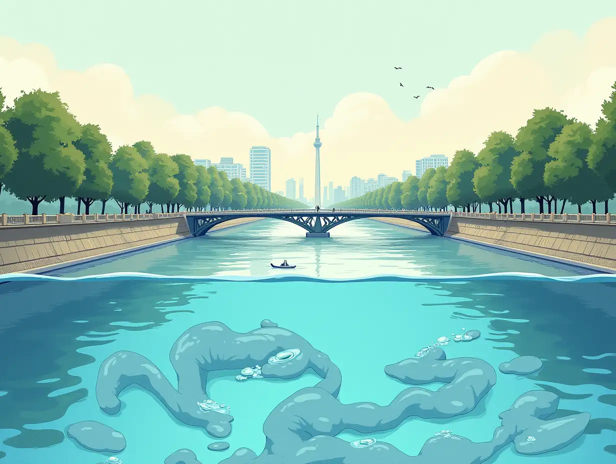 Illustration-of-Sewage-Pollution-in-the-Seine-River-Paris-Water-Quality-Concerns