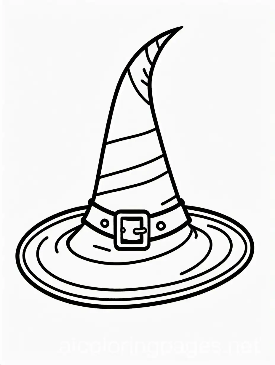 Coloring-Page-of-a-Classic-Witchs-Hat-with-Buckle