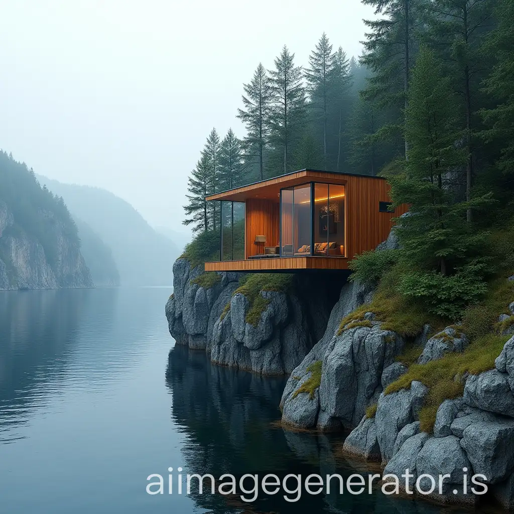 Contemporary-Wooden-and-Glass-House-Perched-on-Cliff-Overlooking-Fjord