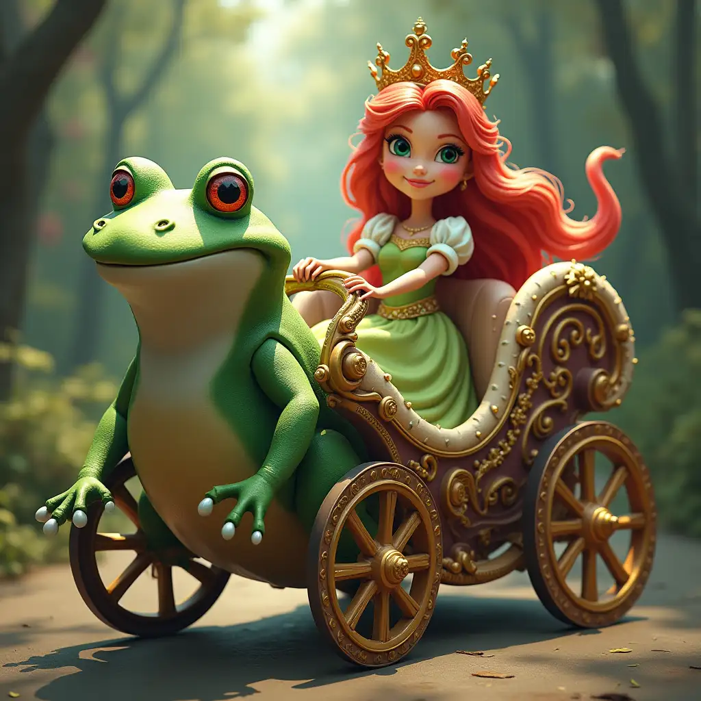 Princess,frog king carriage