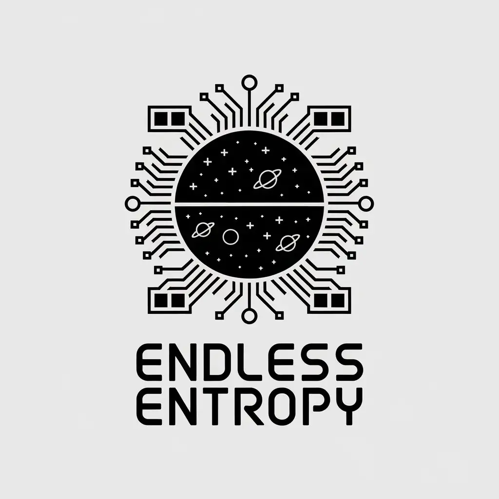 LOGO Design for Endless Entropy Cosmos Symbol in Moderate Style for Technology Industry