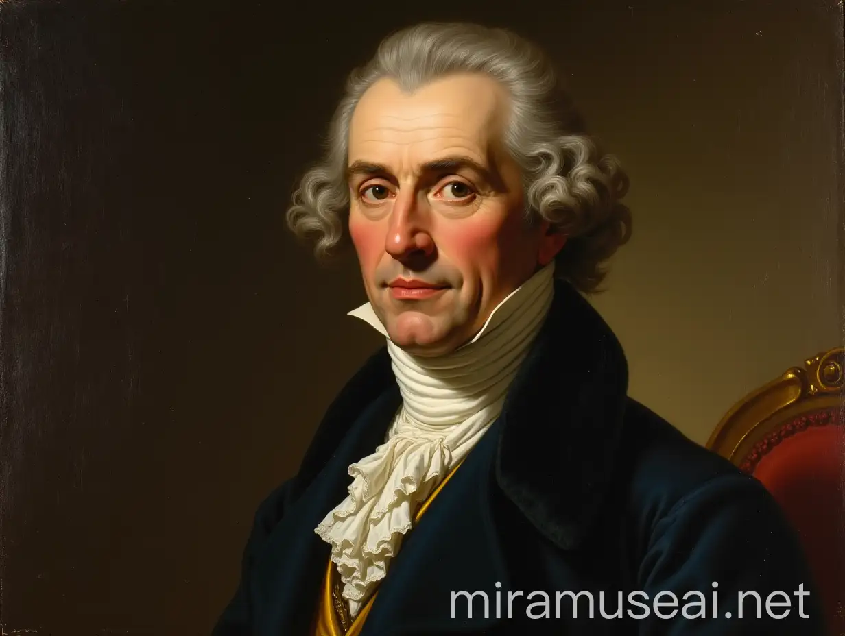 Hyperdetailed Painted Portrait of a MiddleAged Man in George Dawe Style