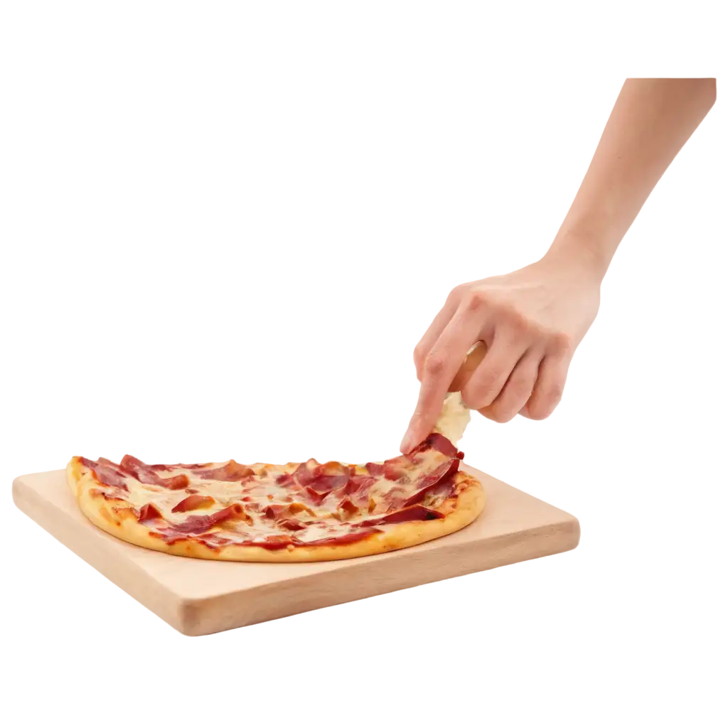 Bacon-Pizza-Thin-Base-Action-Photo-PNG-HighQuality-Image-for-Culinary-and-Marketing-Use