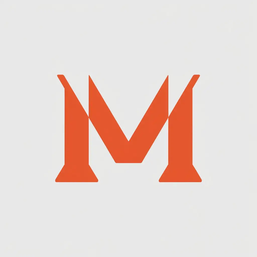 Logo-Design-for-M-Geometric-M-in-Herms-Orange-for-Retail-Industry