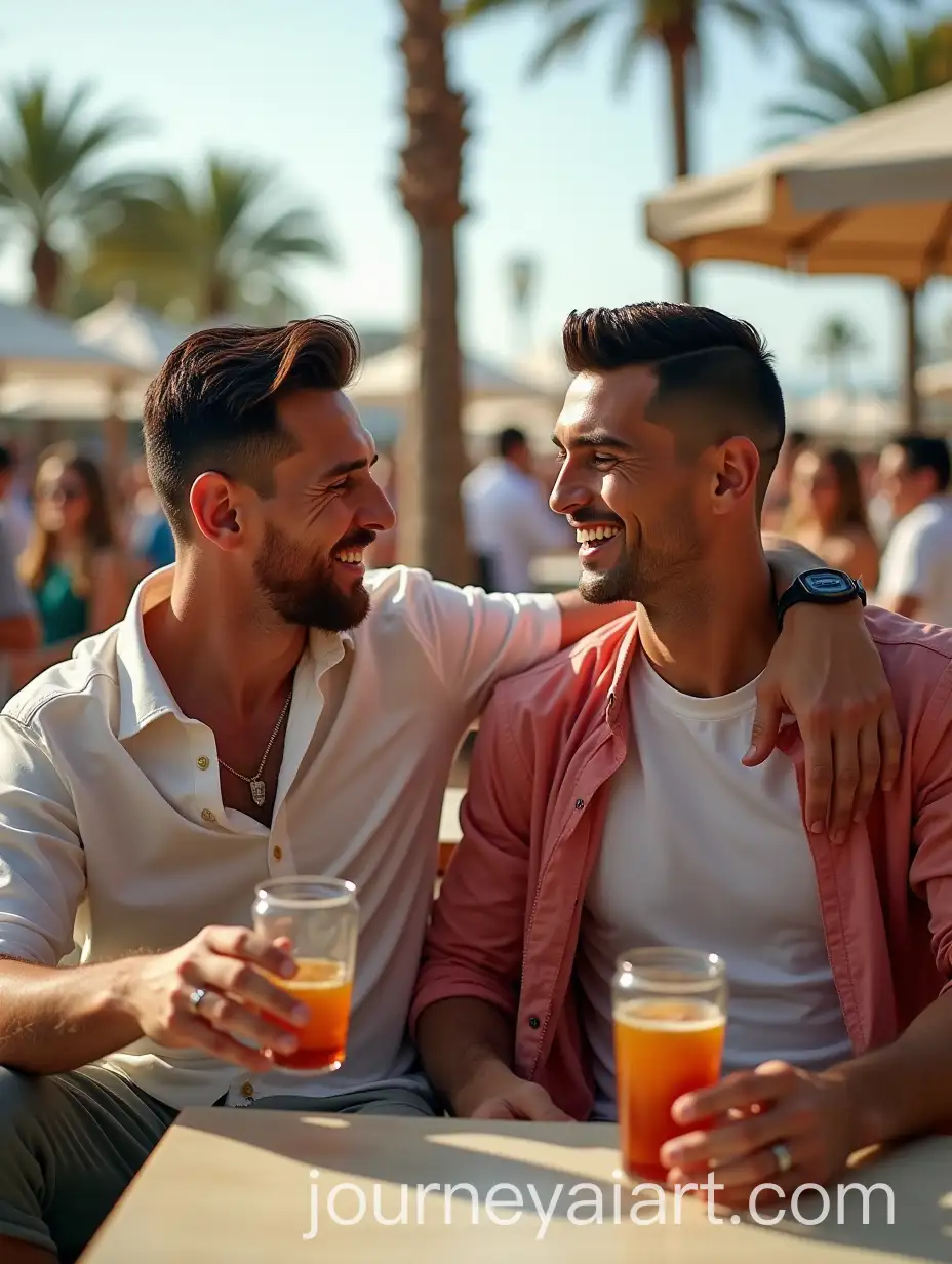 Lionel-Messi-and-Cristiano-Ronaldo-Enjoying-a-Relaxed-Moment-at-an-Outdoor-Caf