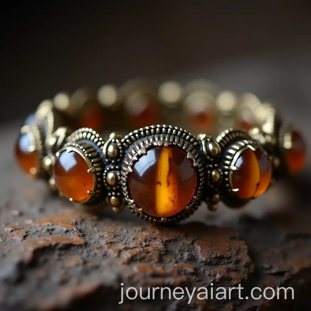Elegant-Antique-Elvan-Bracelet-with-Tiger-Eye-Gemstone