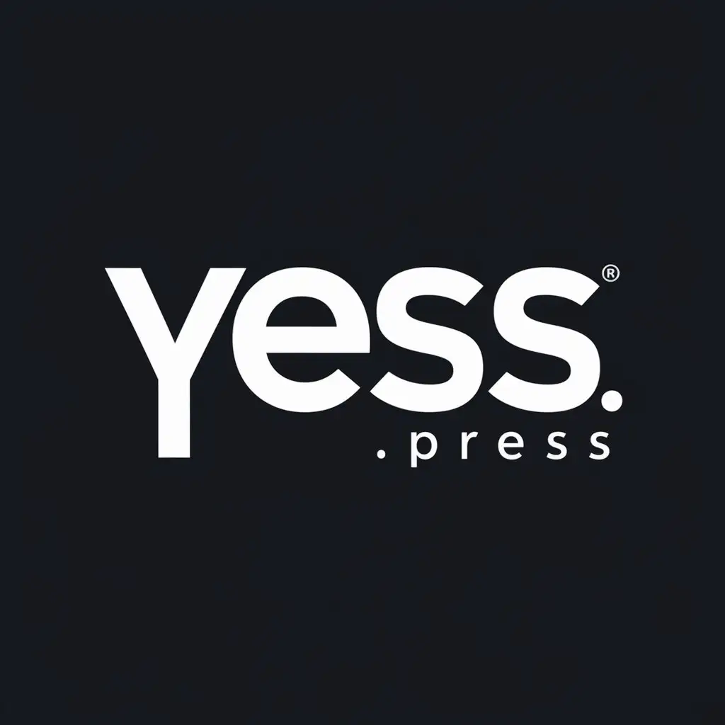 LOGO Design For Yesspress Modern Tech Symbol with Clear Background