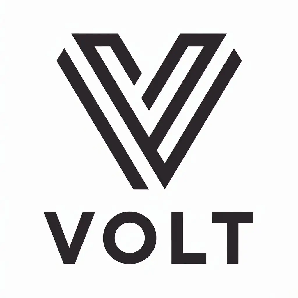 LOGO Design for Volt Modern V Symbol for Real Estate Industry with Clear Background