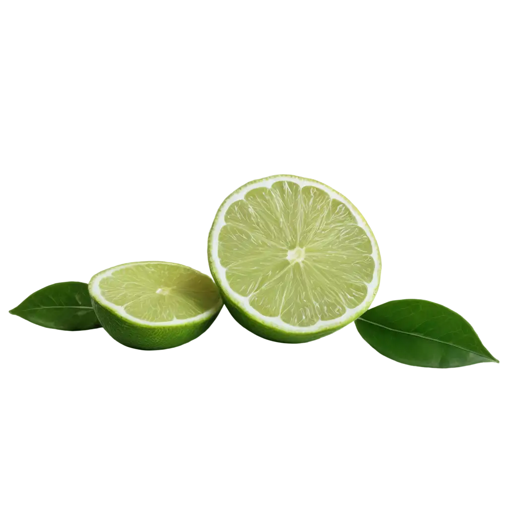 Fresh green lemon slice