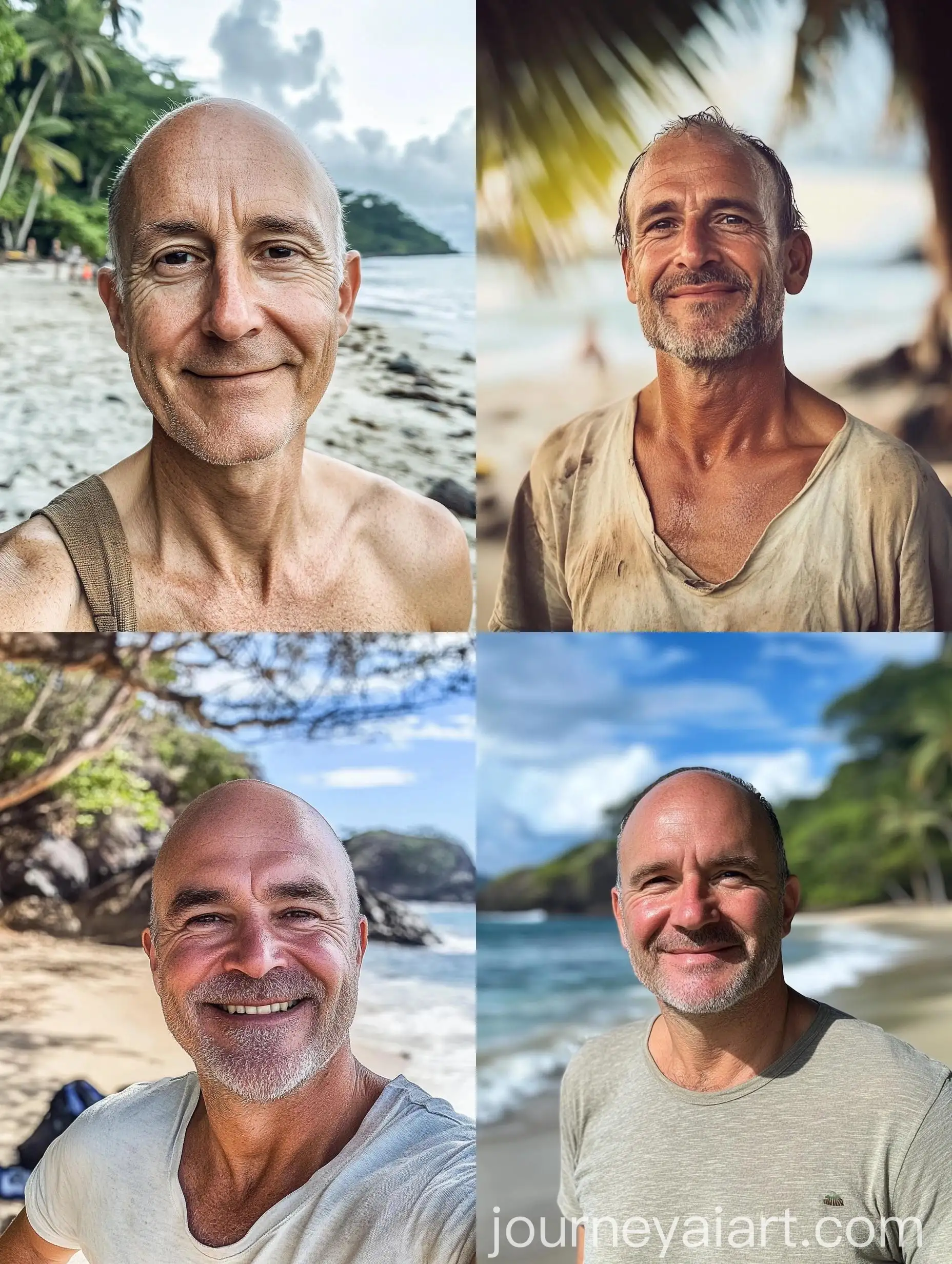 Joyful-Man-on-Costa-Rican-Coast-Natural-Landscape-Portrait