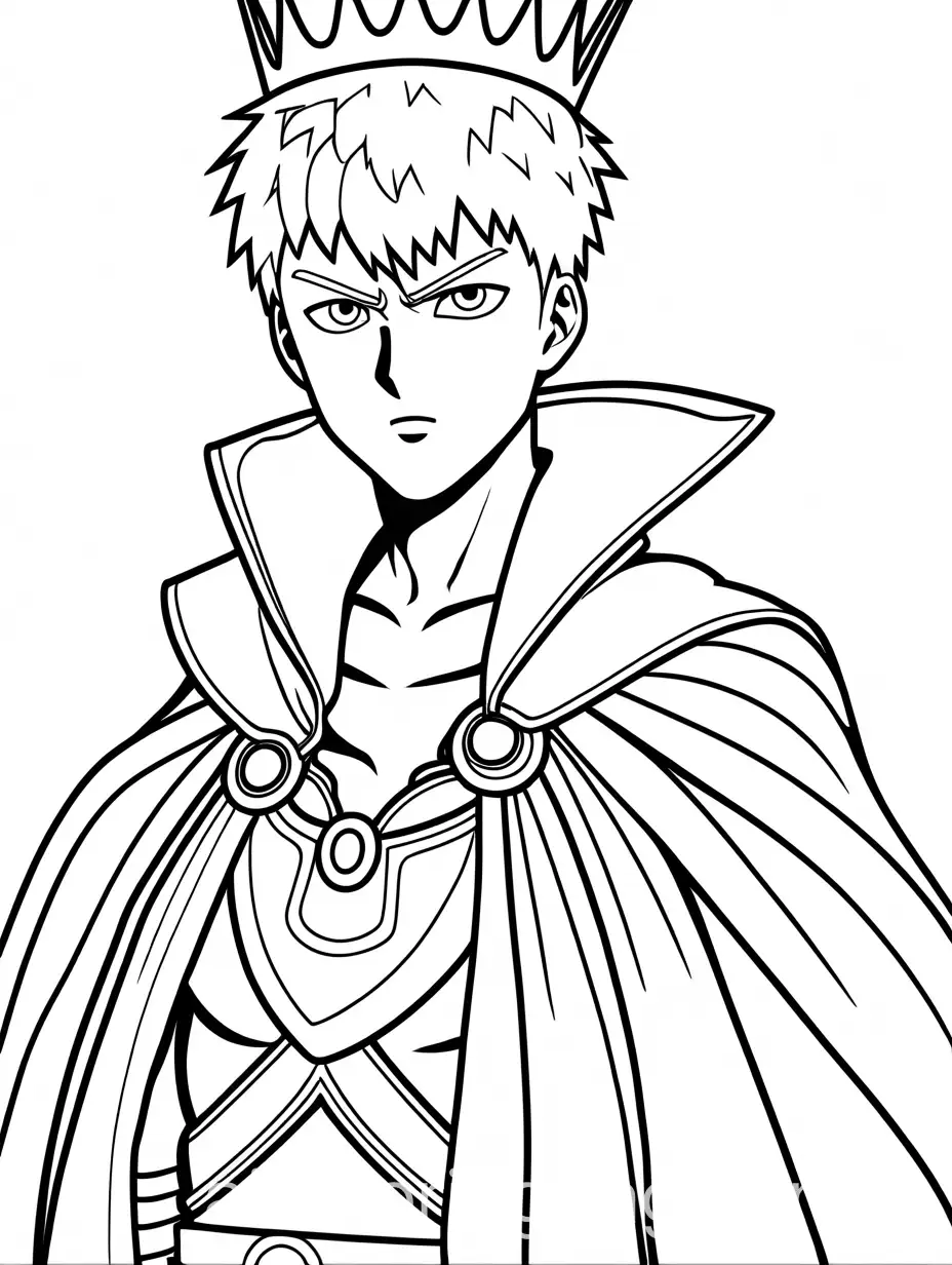 Genos-from-One-Punch-Man-as-a-Princess-Coloring-Page