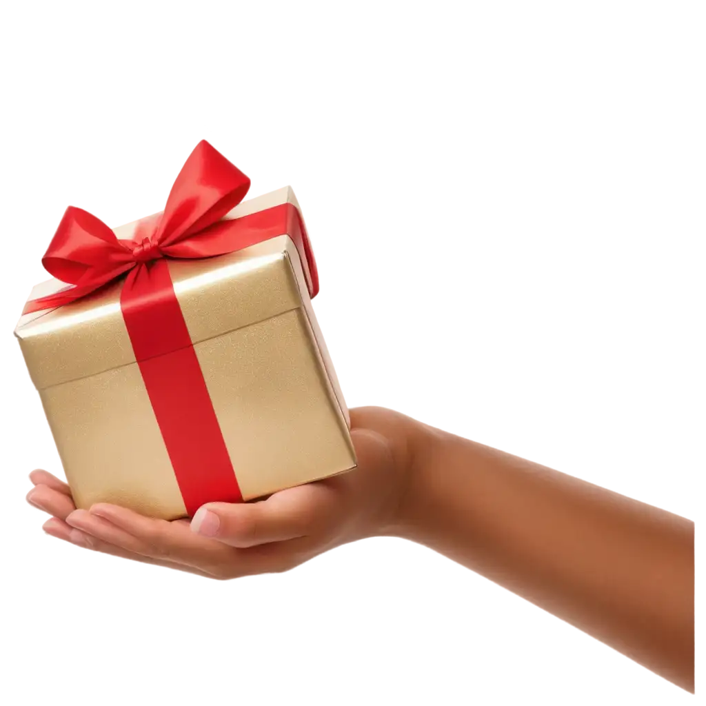 HighResolution-Gift-Box-PNG-with-Gold-Wrapping-and-Red-Ribbon-Perfect-for-Holiday-Celebrations