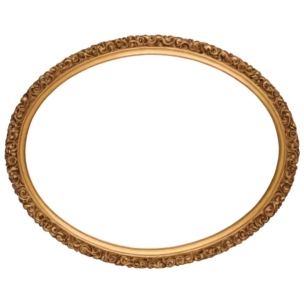 oval mirror frame gold