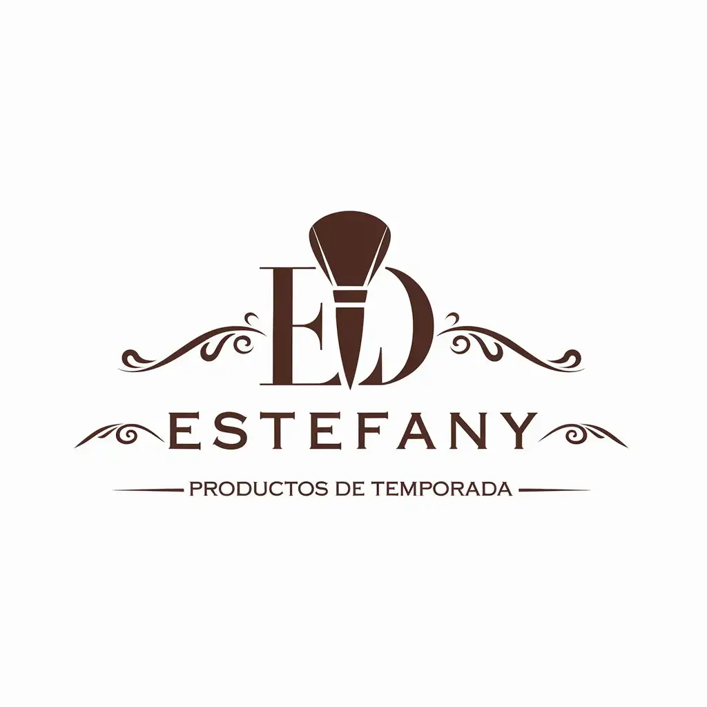 LOGO Design for Estefany Delgado MakeupInspired Vector with Seasonal Products Theme for Beauty Spa Industry