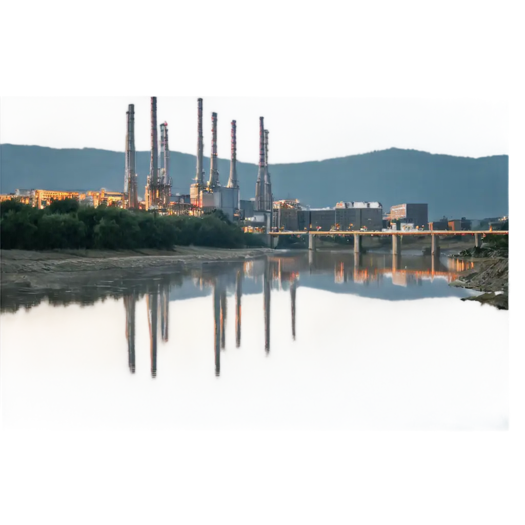 Thermal-Power-Plant-Near-the-River-PNG-Image-HighResolution-for-Clear-Visual-Representation