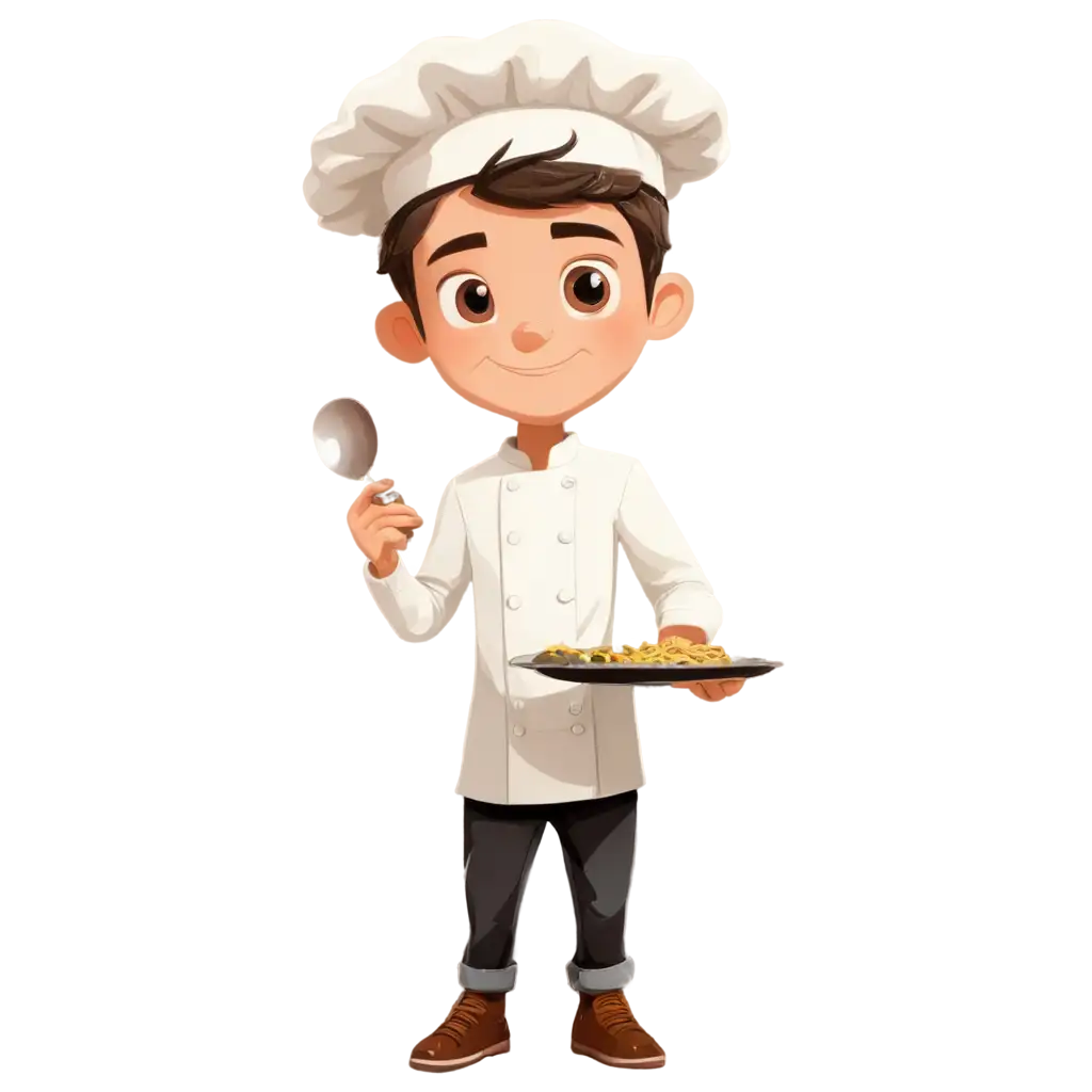 Teenage-Boy-Chef-Cooking-PNG-Cartoon-Vector-Image-for-Creative-Projects