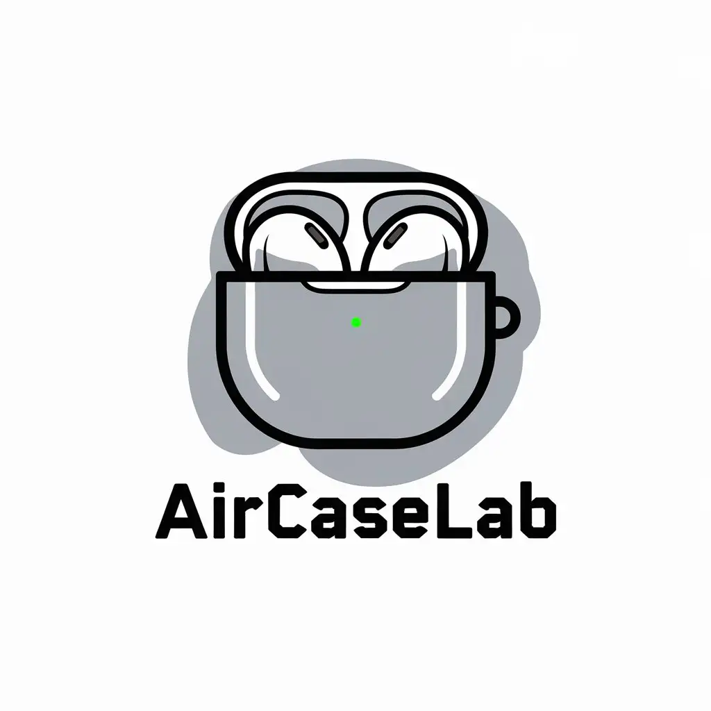 LOGO Design for AirCaseLab Airpods Case with Grey White and Black Colors for Technology Industry