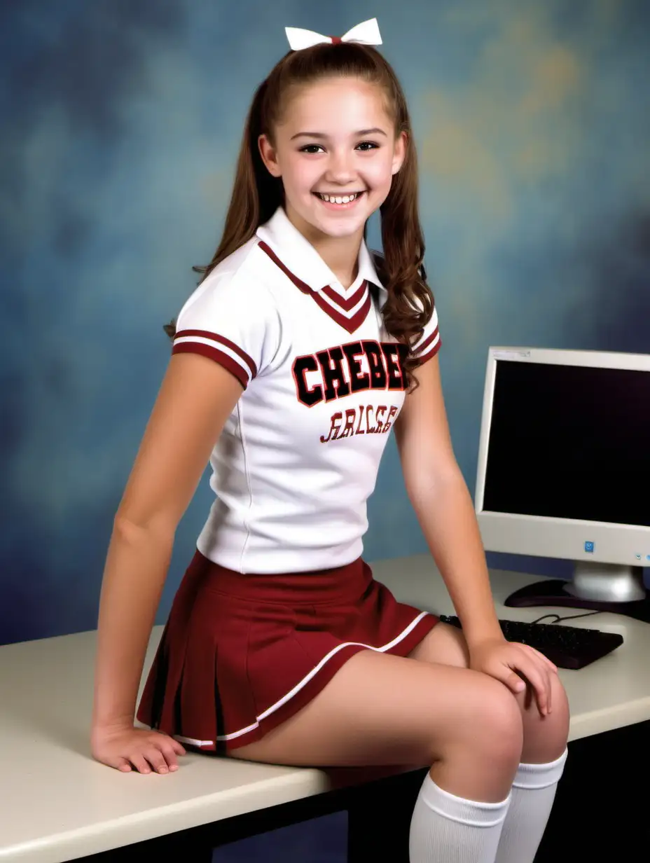 16YearOld-Cheerleader-Smiling-with-Braces-Sitting-on-Desk