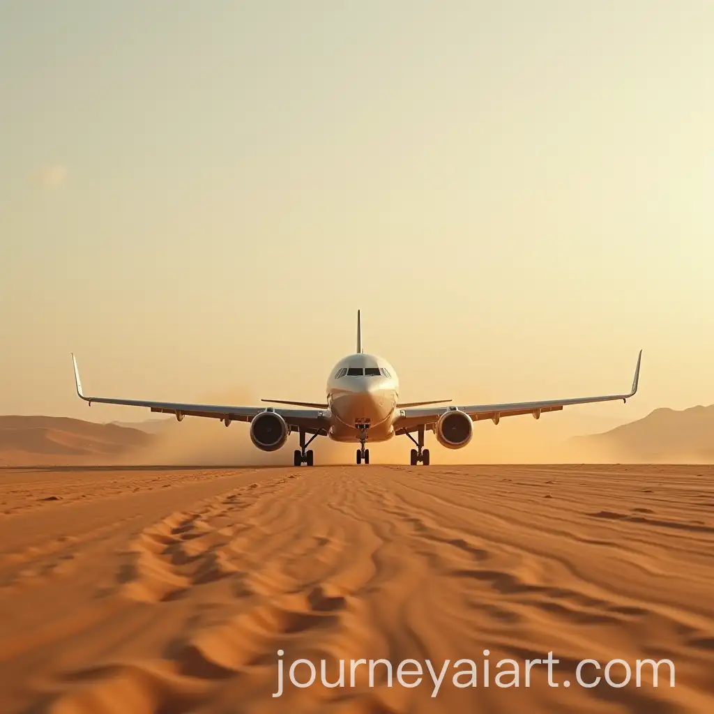 Airplane-Stranded-in-a-Sandy-Eastern-Desert