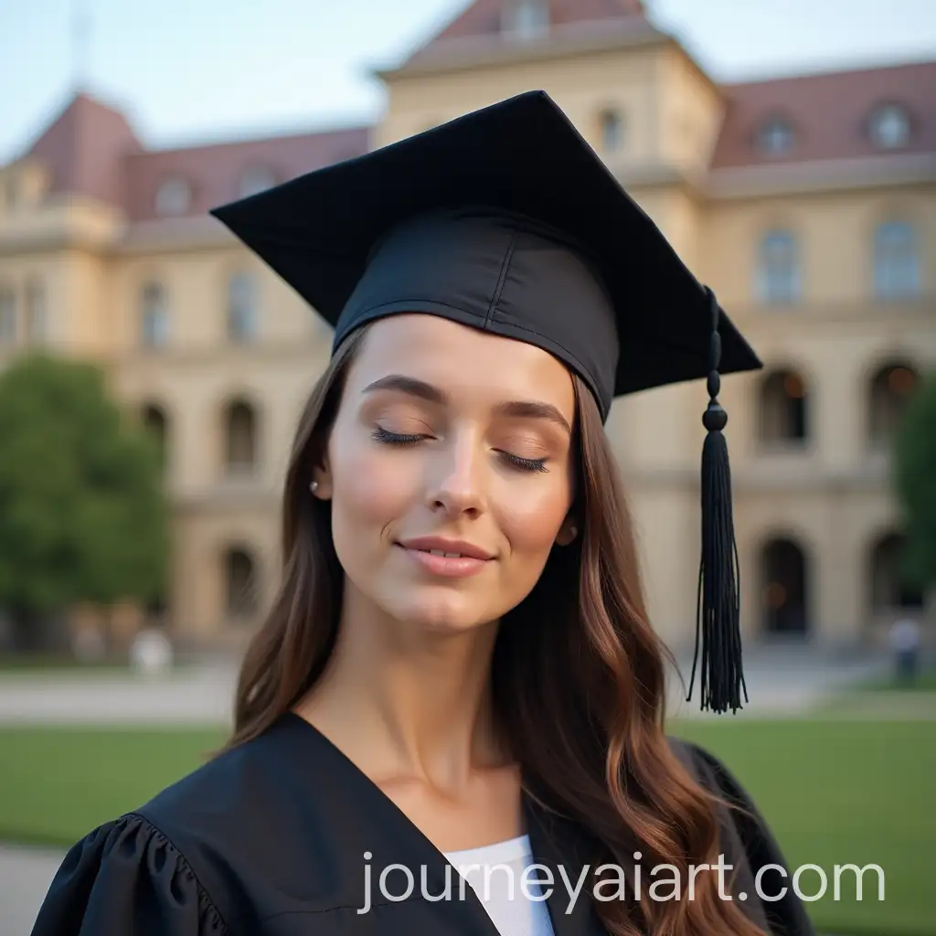 University-Graduate-Sleeping-Peacefully-in-Front-of-Campus-Building