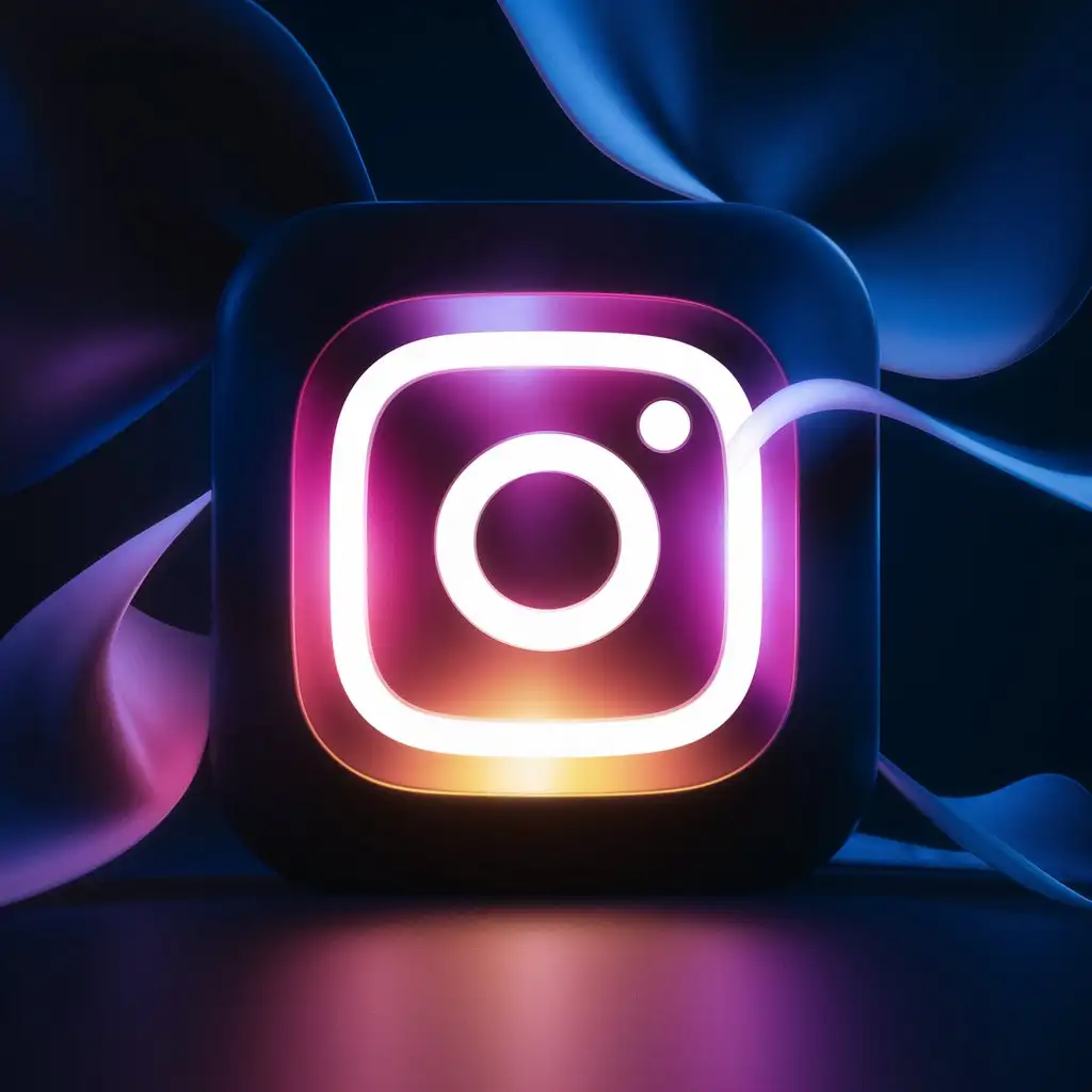 Vibrant-Neon-Instagram-Logo-Against-Black-Background