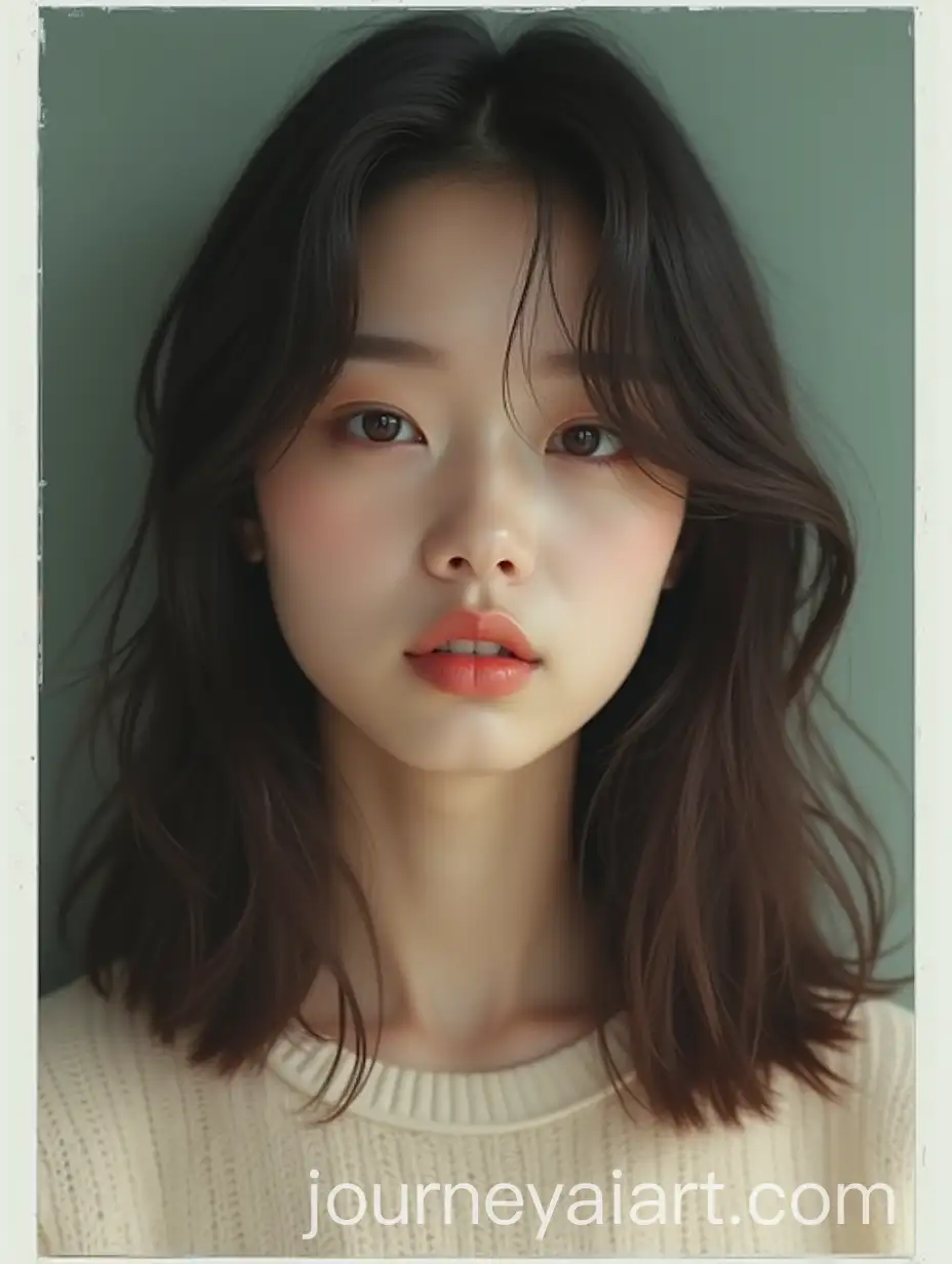Korean-Girl-Polaroid-Photoshoot-with-Strong-Jawline-and-Sleepy-Eyes