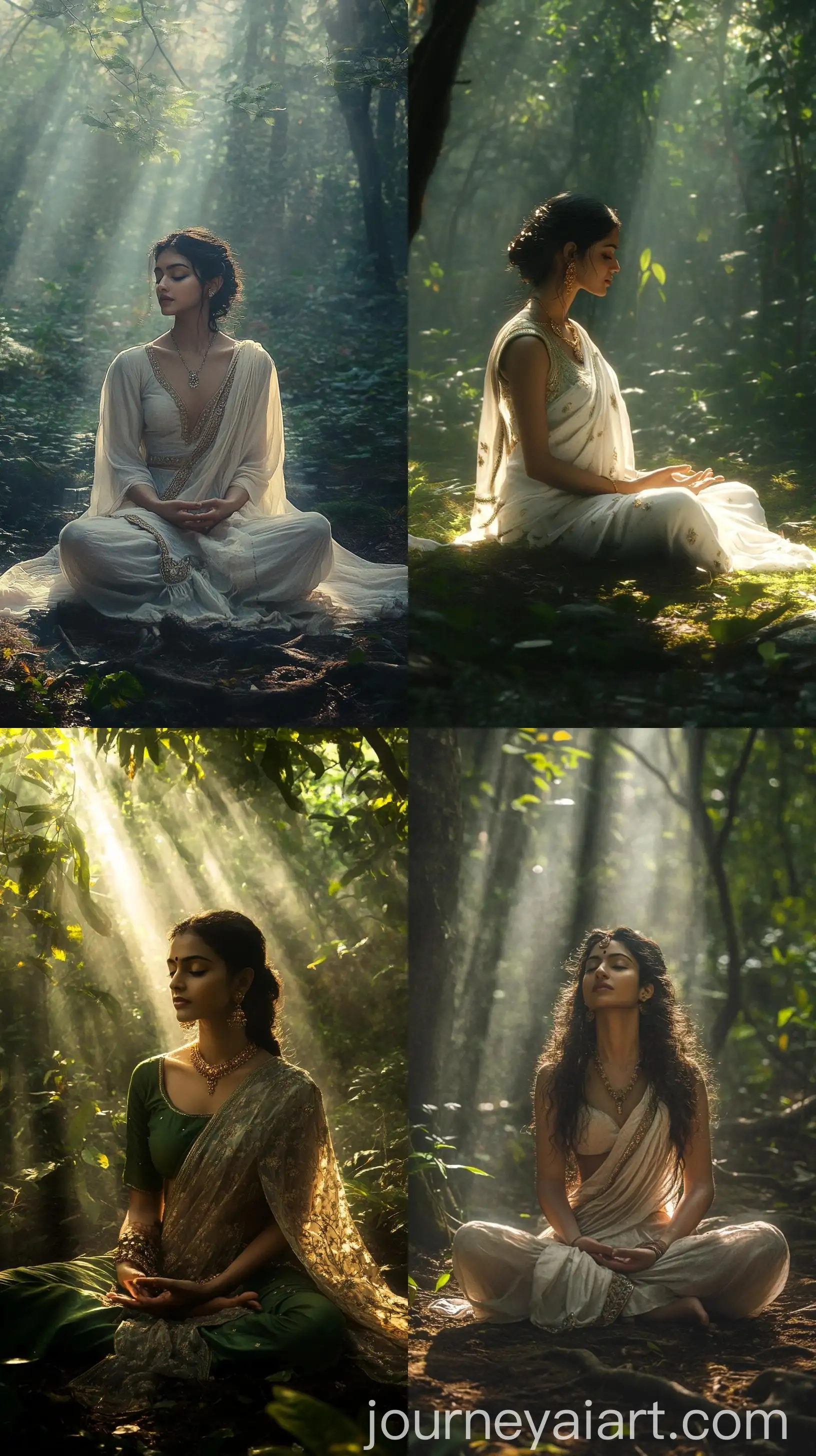 Tranquil-Forest-Meditation-Scene-with-Sandhya-in-Ethereal-Garments