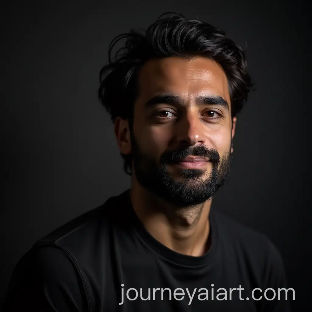 31YearOld-Man-with-Black-Beard-in-Broadcast-Studio