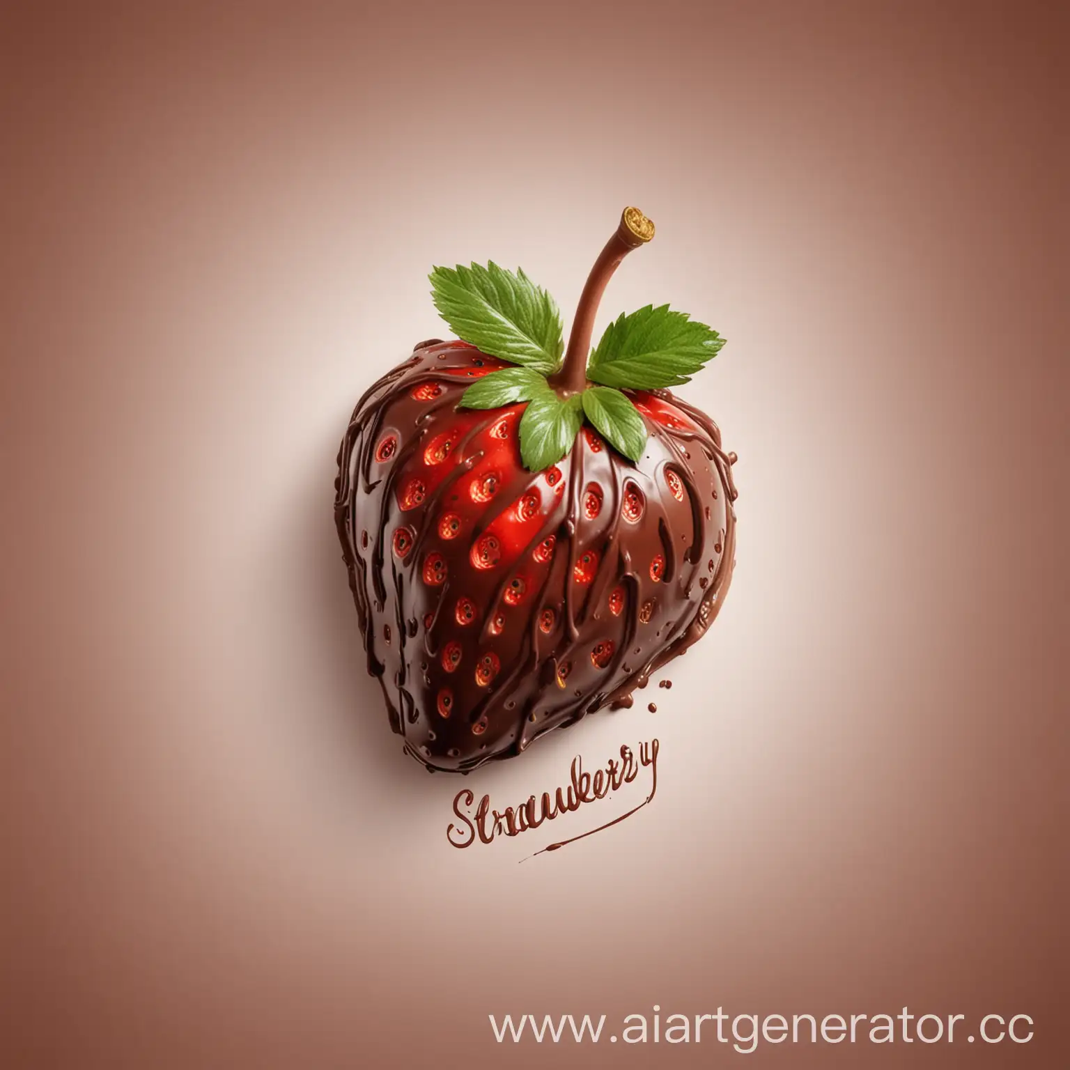 ChocolateCovered-Strawberry-Logo-Design-on-White-Background