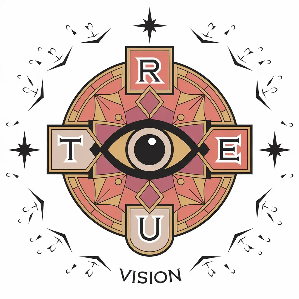 LOGO Design for True 3rd Eye Symbol with Text Vision for Religious Industry