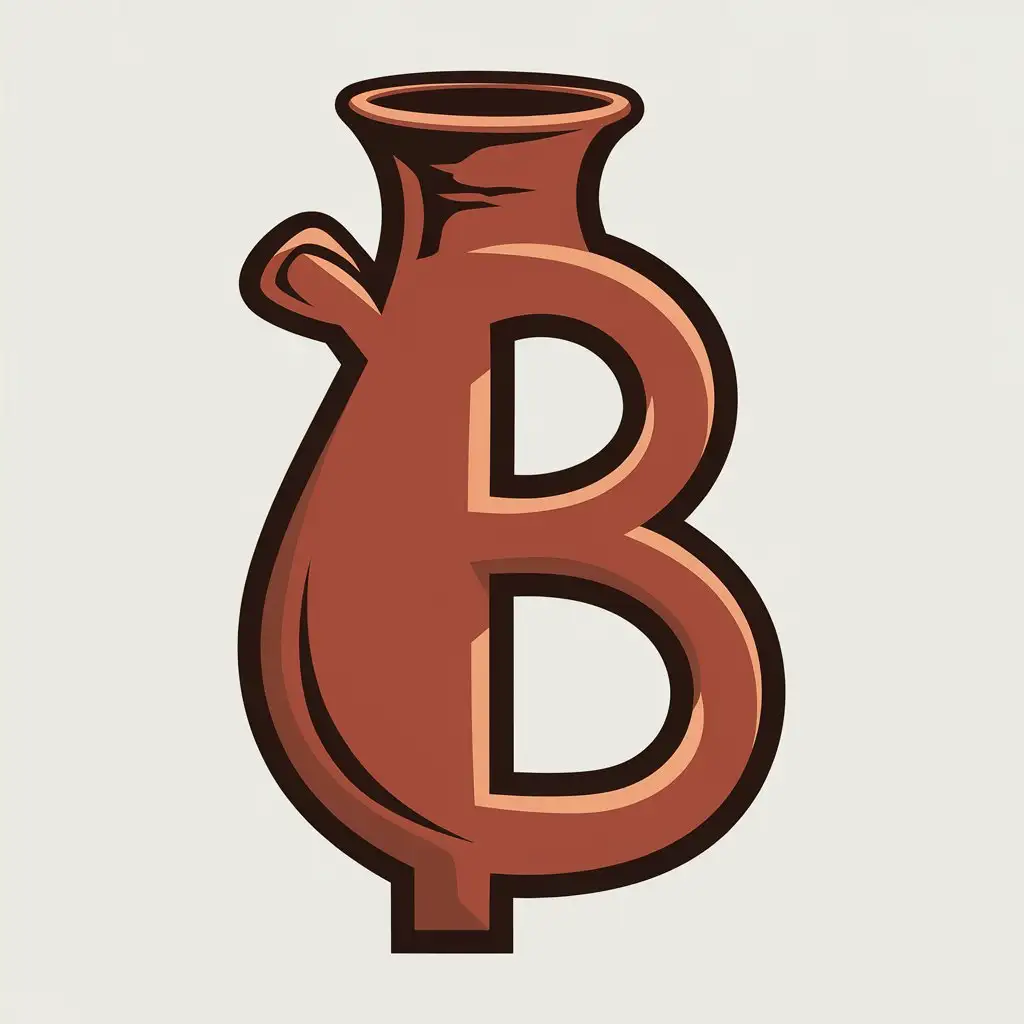 LOGO Design for Sb Vector Logo with Letter B Resembling a Clay Pot