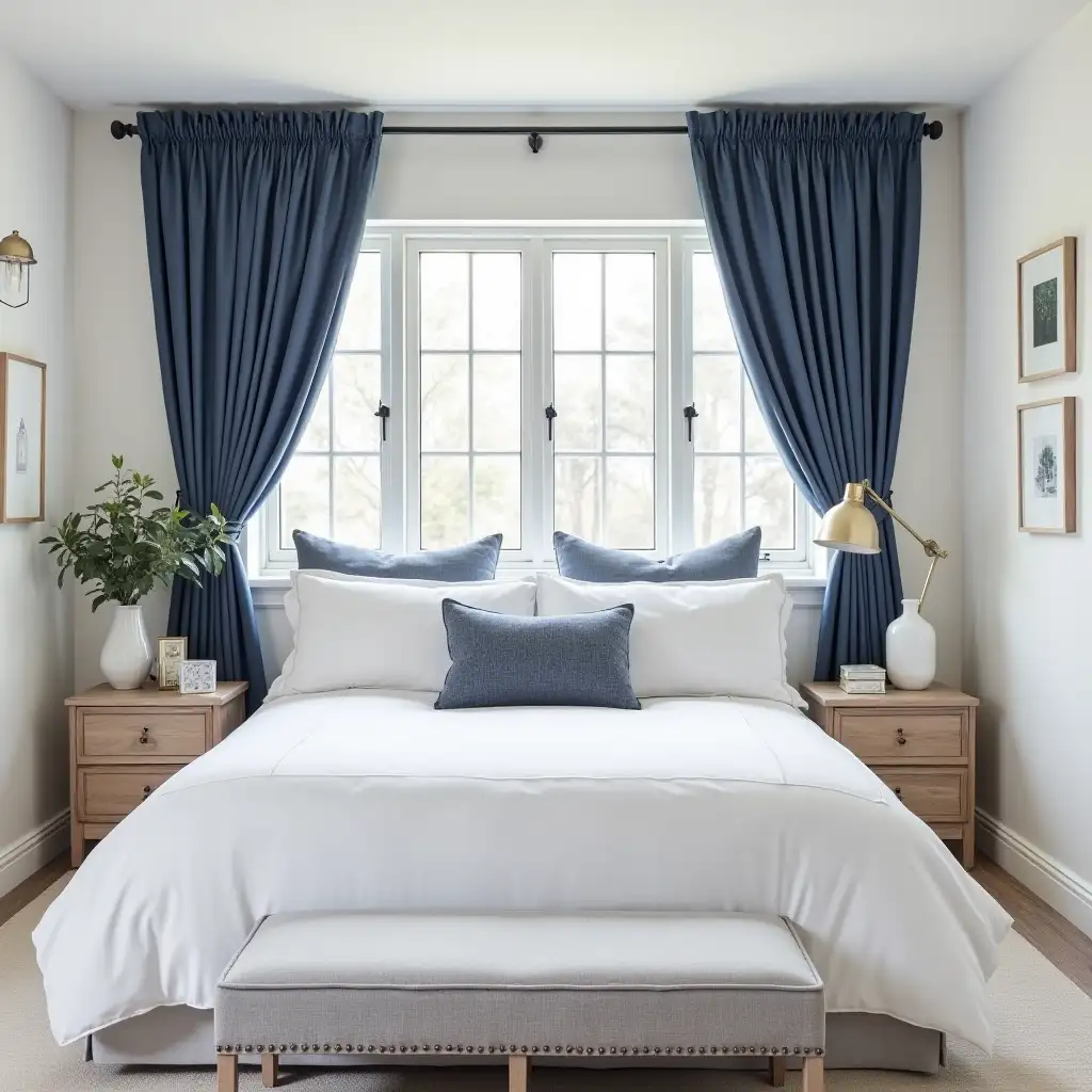 Cozy-and-Calm-Bedroom-with-Navy-Blue-Curtains-and-Soft-Lighting