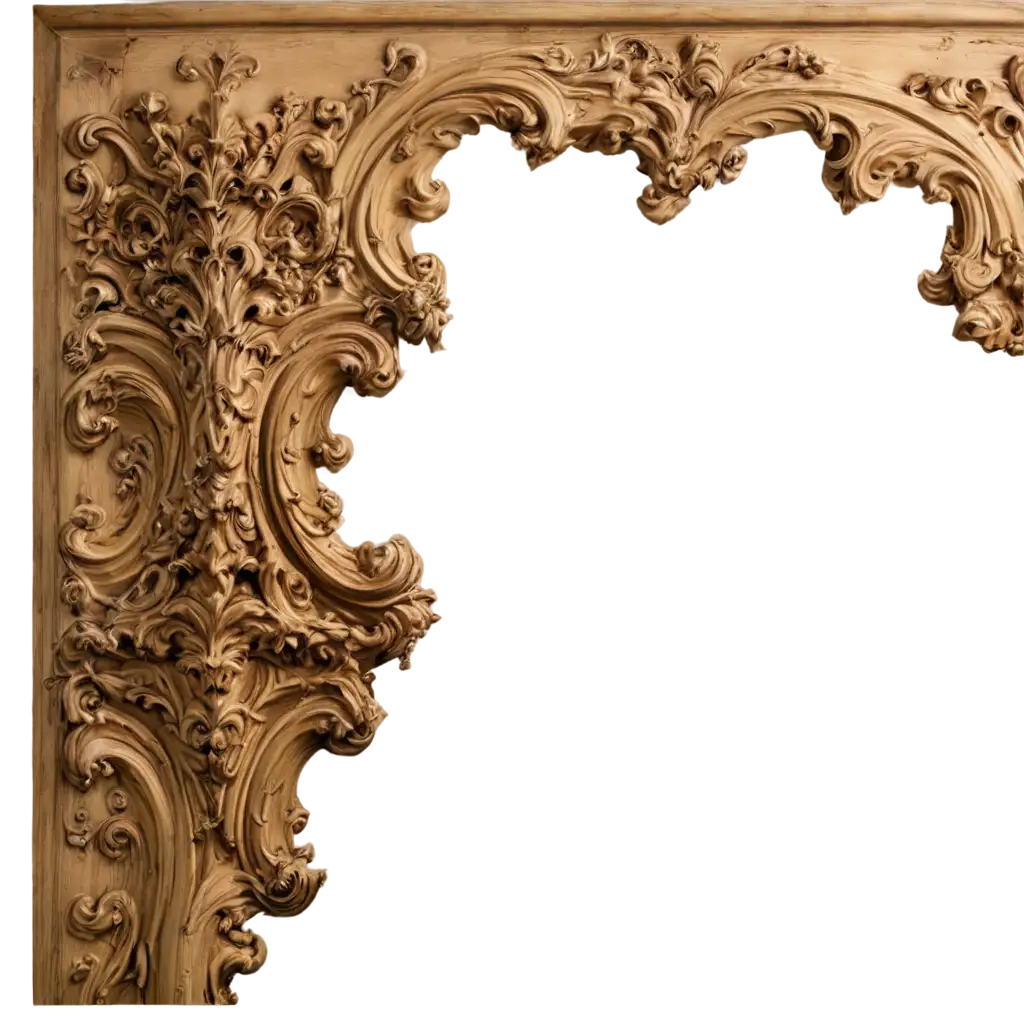 Baroque-Paneling-in-the-Upper-Corner-of-the-Wall-PNG-Image-for-Architectural-Designs-and-Decor-Projects