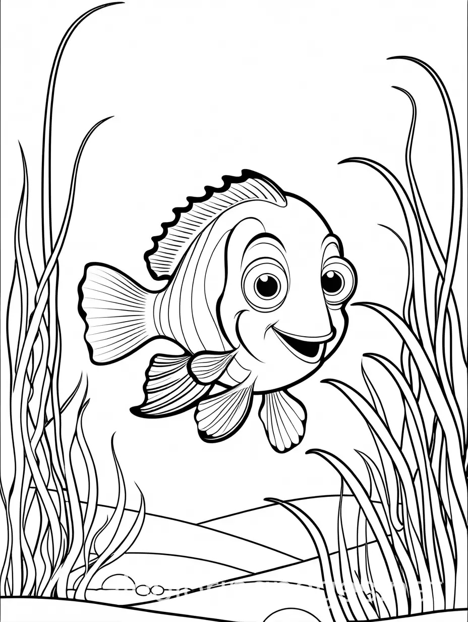 Cartoon-Coloring-Page-of-Finding-Nemo-Fish-in-the-Sea