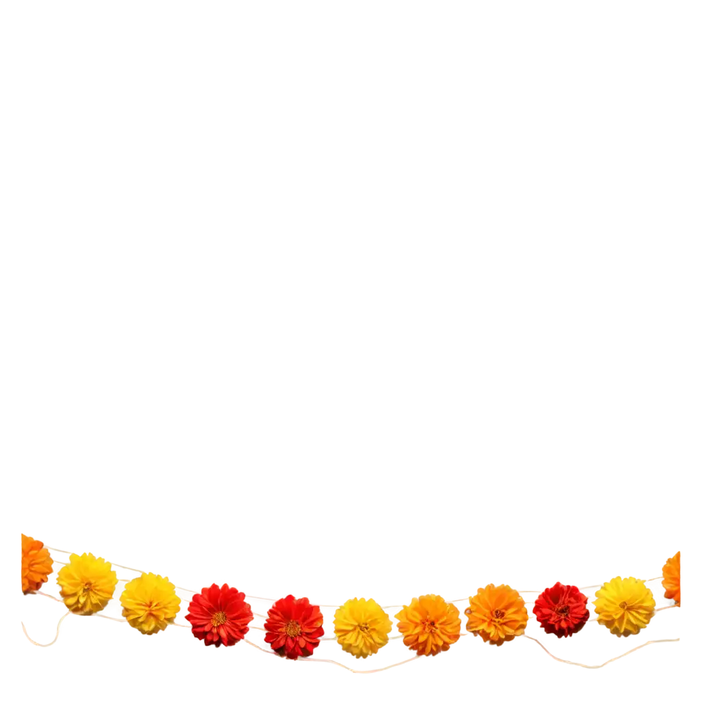 Marigold-Flower-and-Diwali-Lights-PNG-Banner-Background