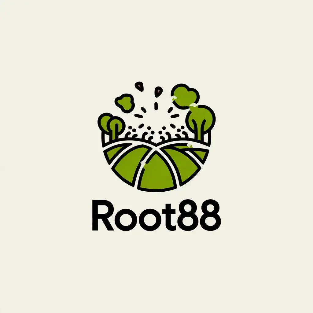 LOGO-Design-for-Root88-Gathering-in-the-Park-Theme-with-Vitality-and-Garden-Cherishing