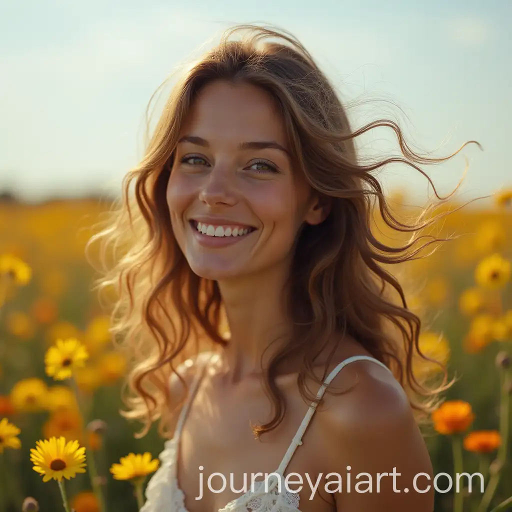 Woman-in-a-WindSwept-Field-of-Vibrant-Flowers