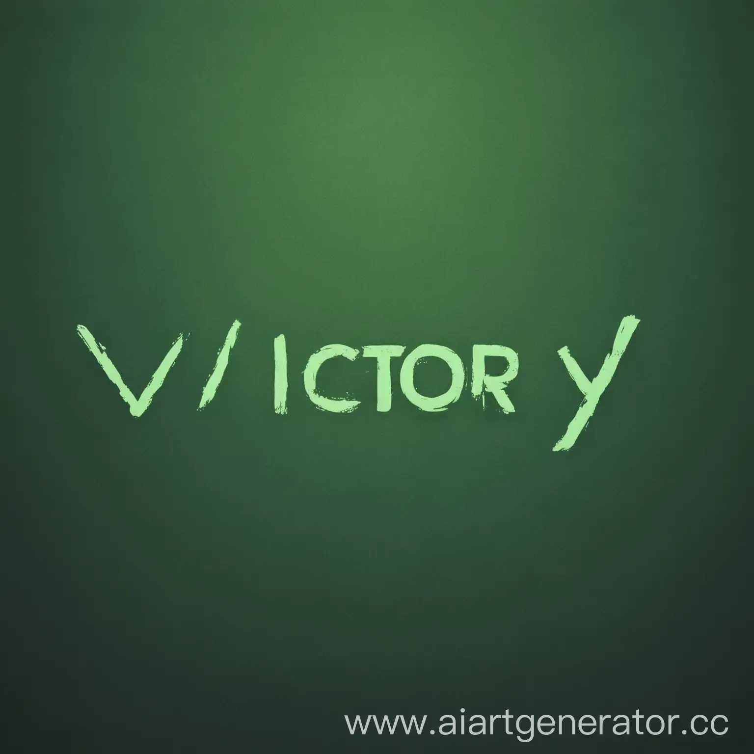 Green-Gradient-Background-with-Victory-Typography