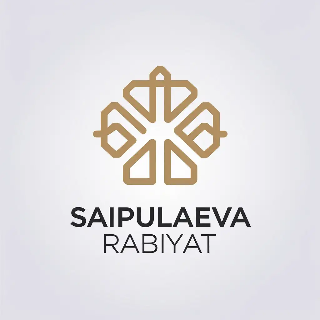 a vector logo design,with the text "Saipulaeva Rabiyat", main symbol:Brand,Minimalistic,be used in Others industry,clear background