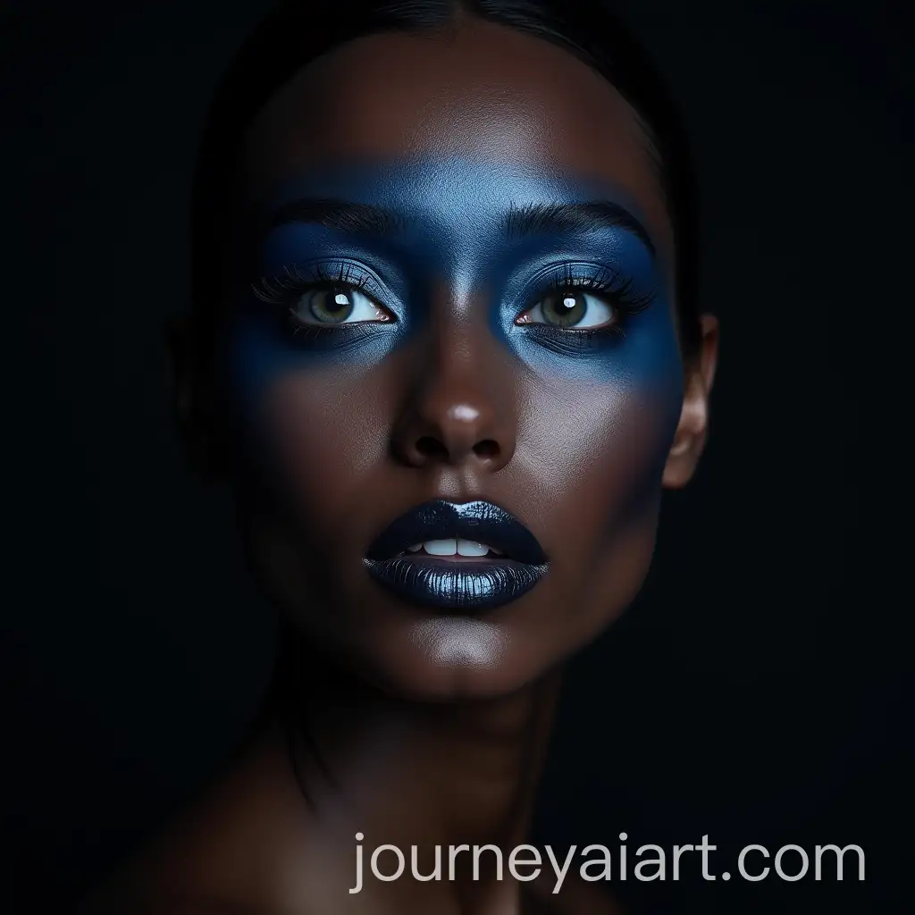 Elegant-Black-Woman-with-Striking-Blue-Makeup