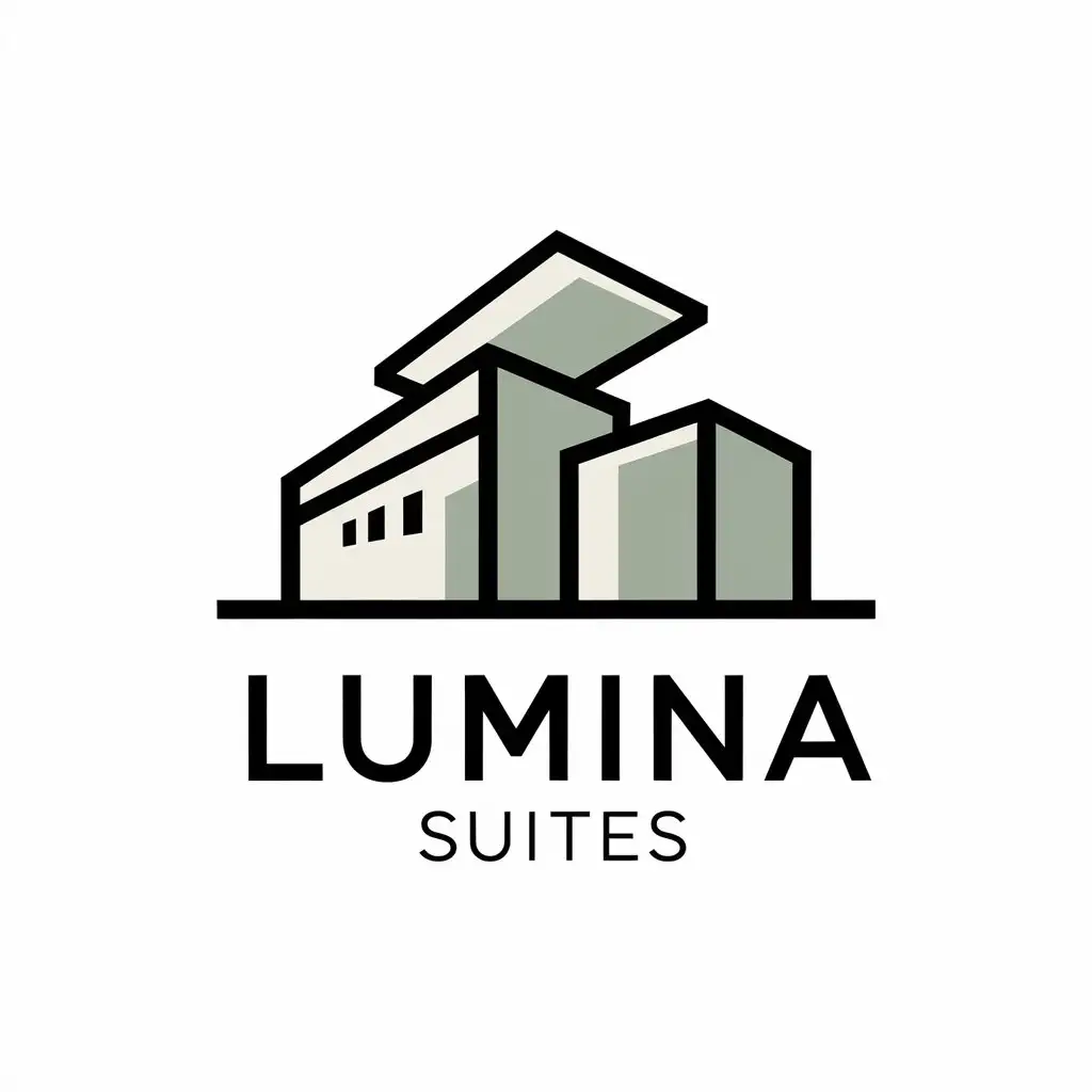 LOGO Design for Lumina Suites Modern and Elegant with Location Icon