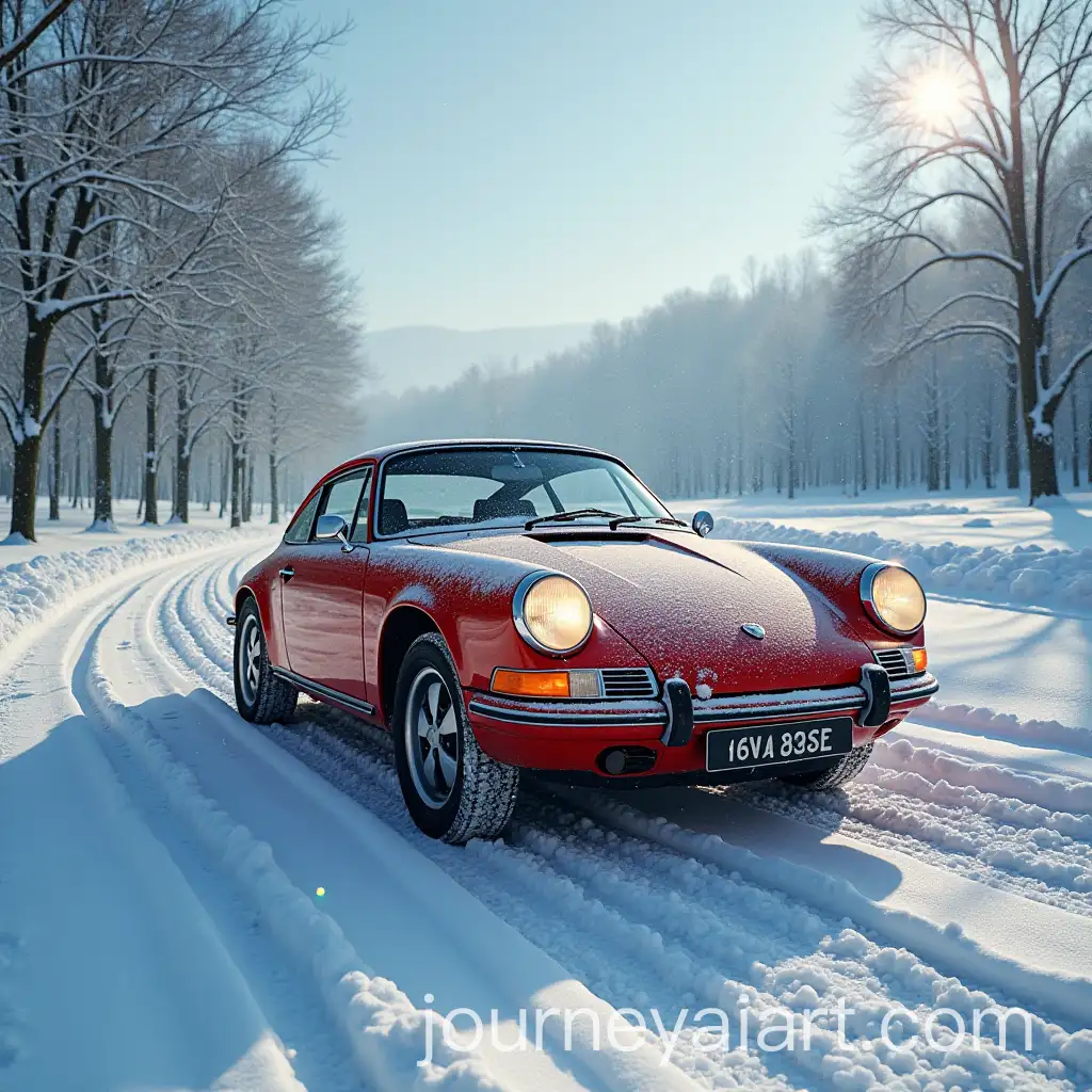 Car-in-Winter-Scene-of-January-Month
