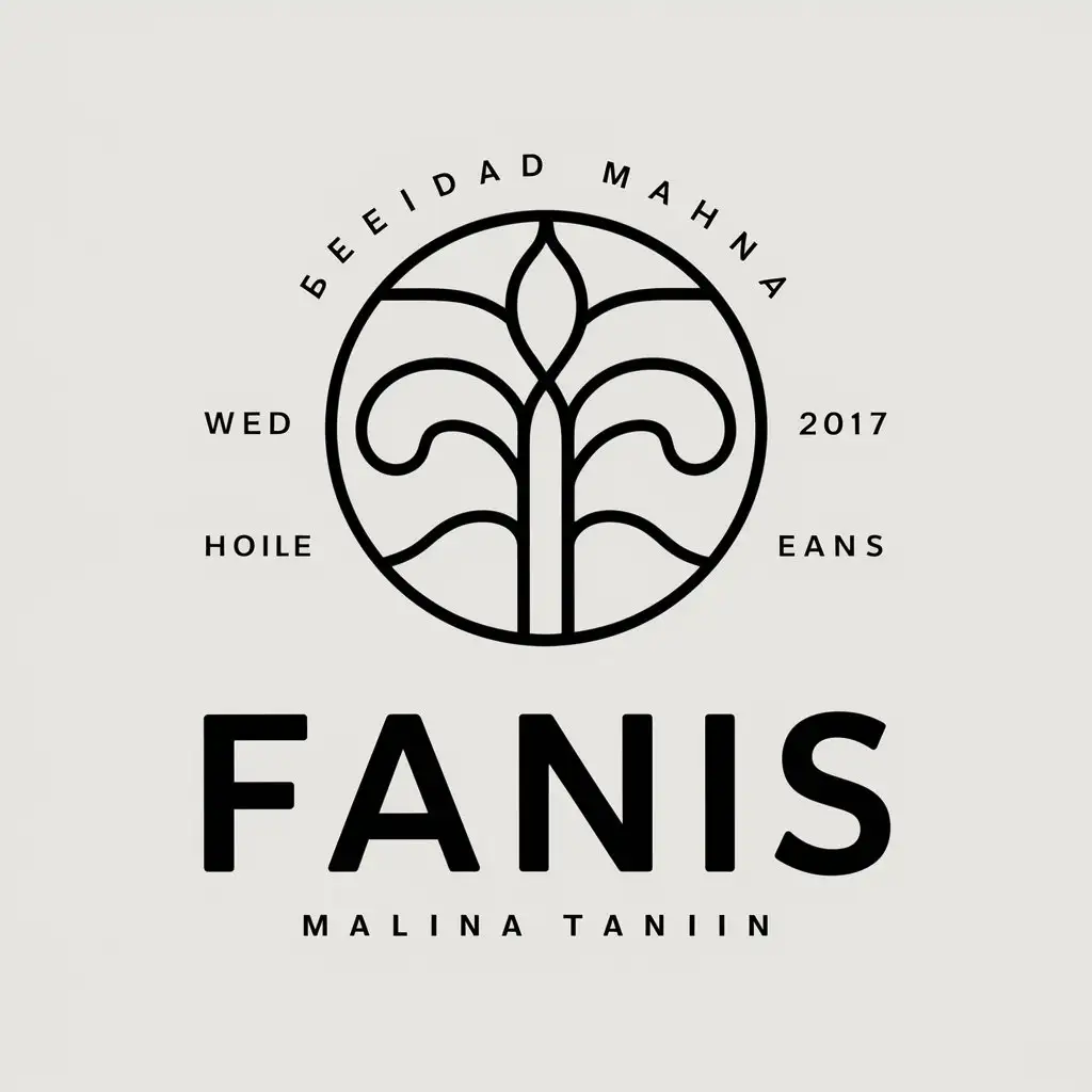 a vector logo design,with the text "Fanis", main symbol:Malinа,Moderate,clear background