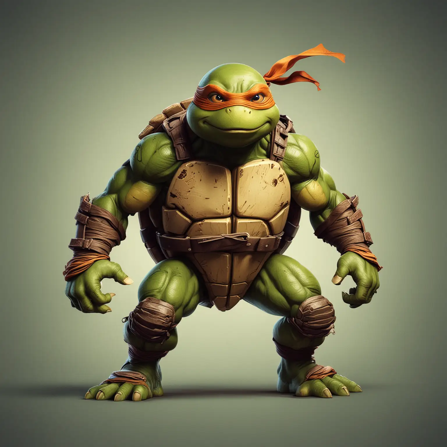 Cartoon-Ninja-Turtle-Commanding