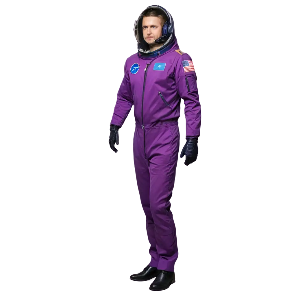 Cosmonaut-in-a-Purple-Suit-PNG-Image-for-Futuristic-Design-and-SpaceThemed-Projects