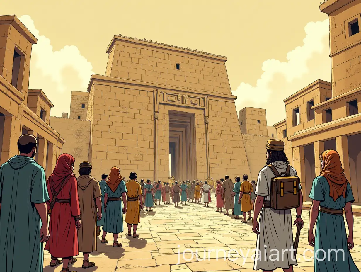 Comic-Style-Soran-and-Solin-Escape-into-Ancient-Babylon