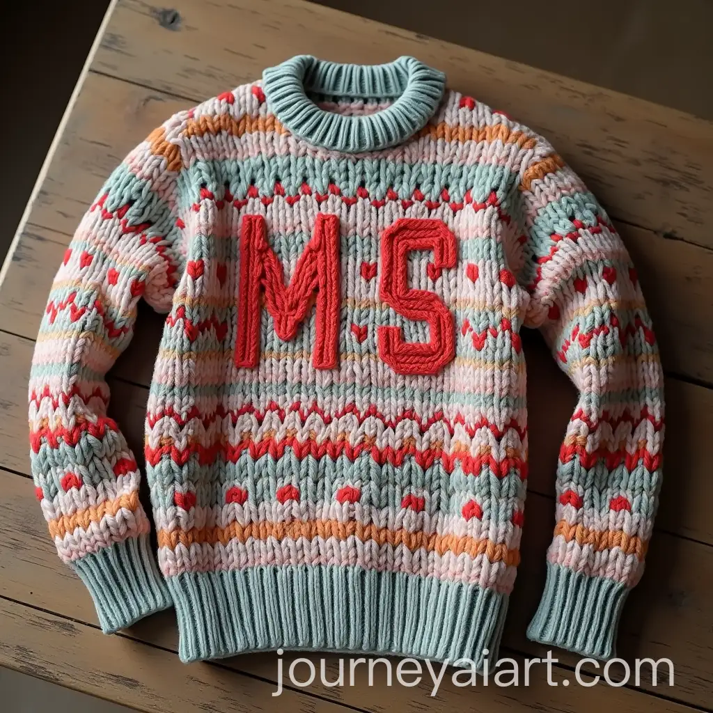 Knitted-Sweater-with-Initials-MS