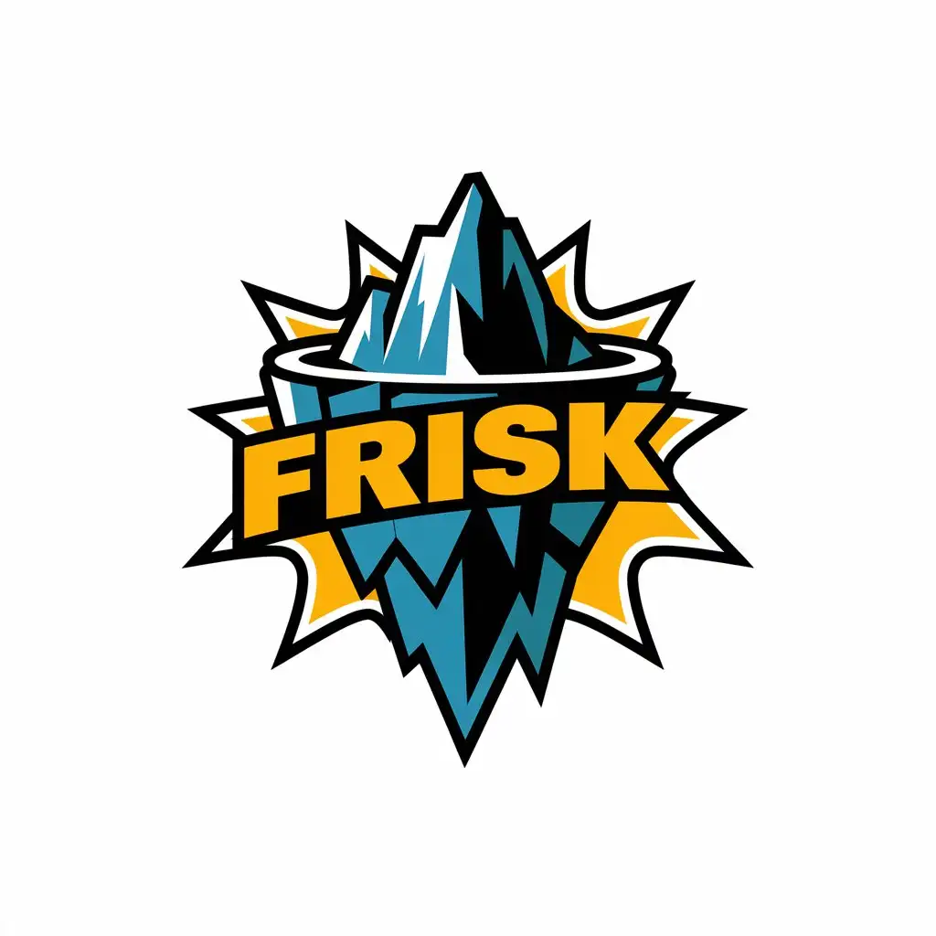 LOGO-Design-for-FRISK-Entertainment-Iceberg-and-Band-Theme-with-Refreshing-Vivid-Colors