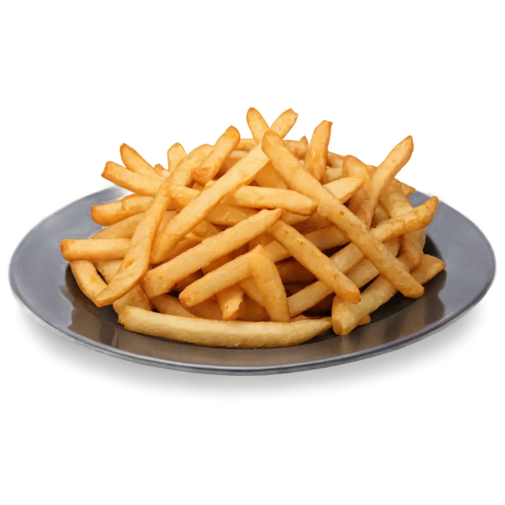 Delicious-Fries-on-Plate-PNG-HighQuality-Image-for-Versatile-Uses